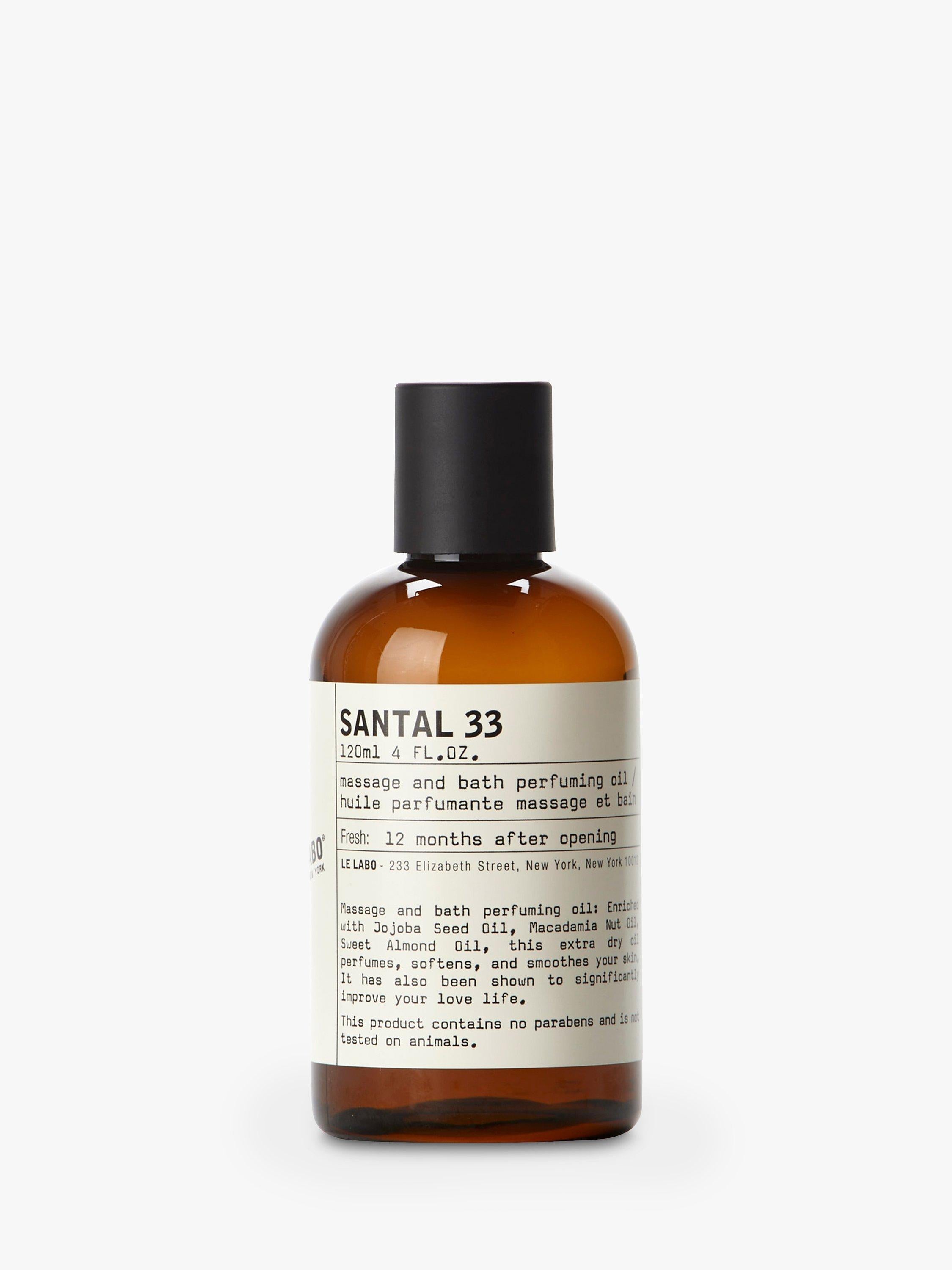 Le Labo Santal 33 bath and massage perfuming oil 120ml, UK version