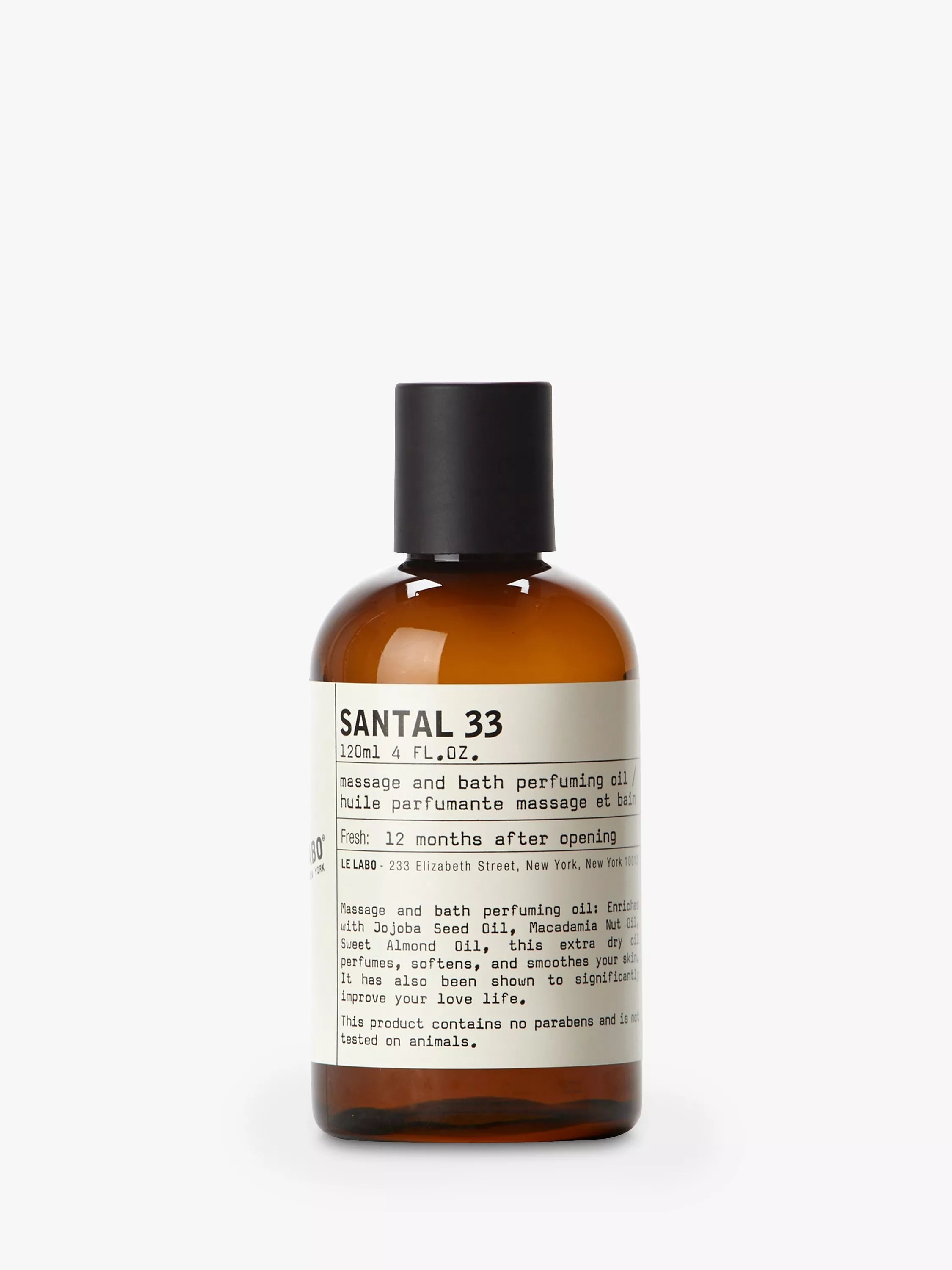 Le Labo Santal 33 bath and massage perfuming oil 120ml, UK version