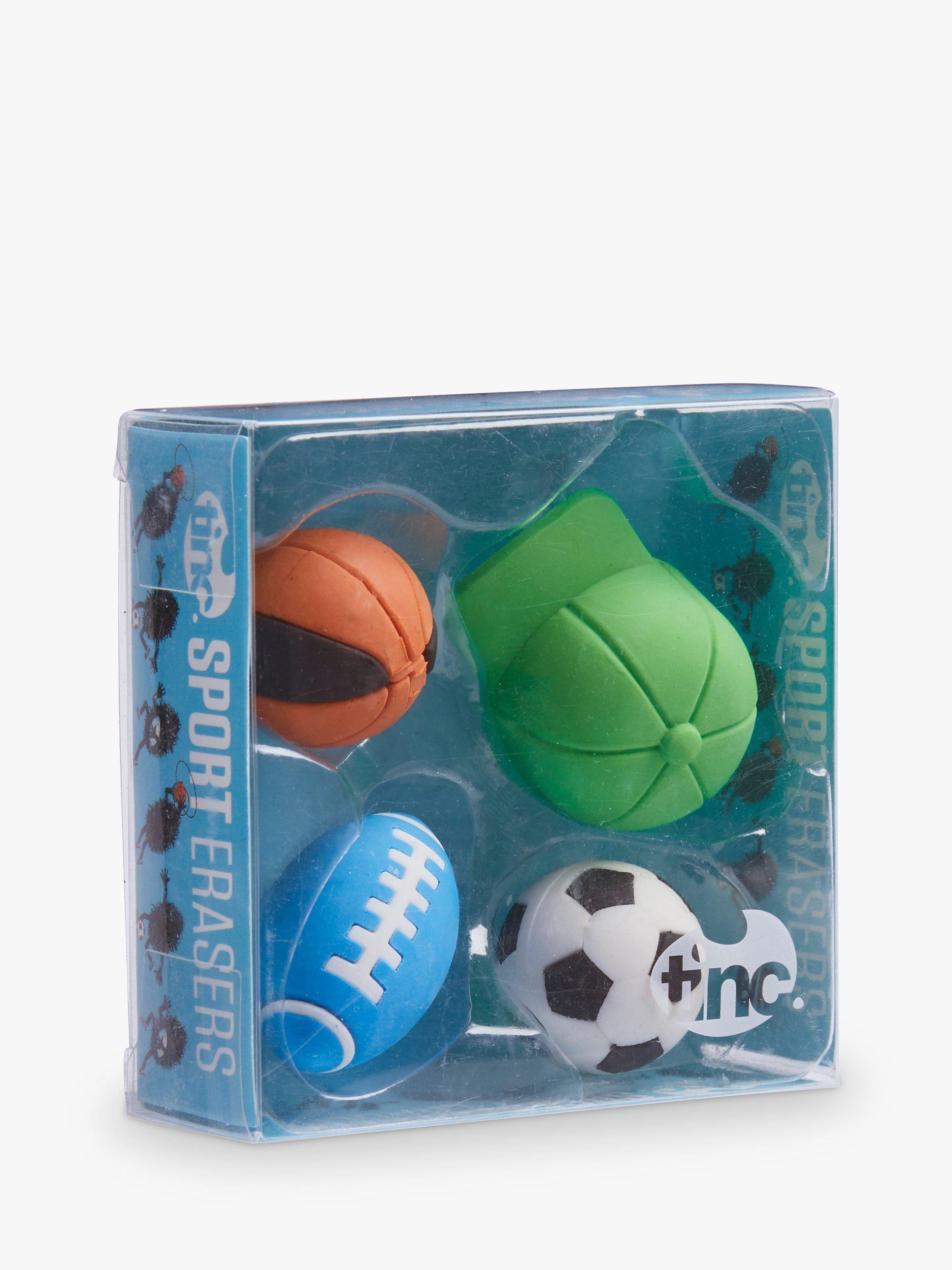 Tinc scented sports-themed erasers, set of 4 (British brand)