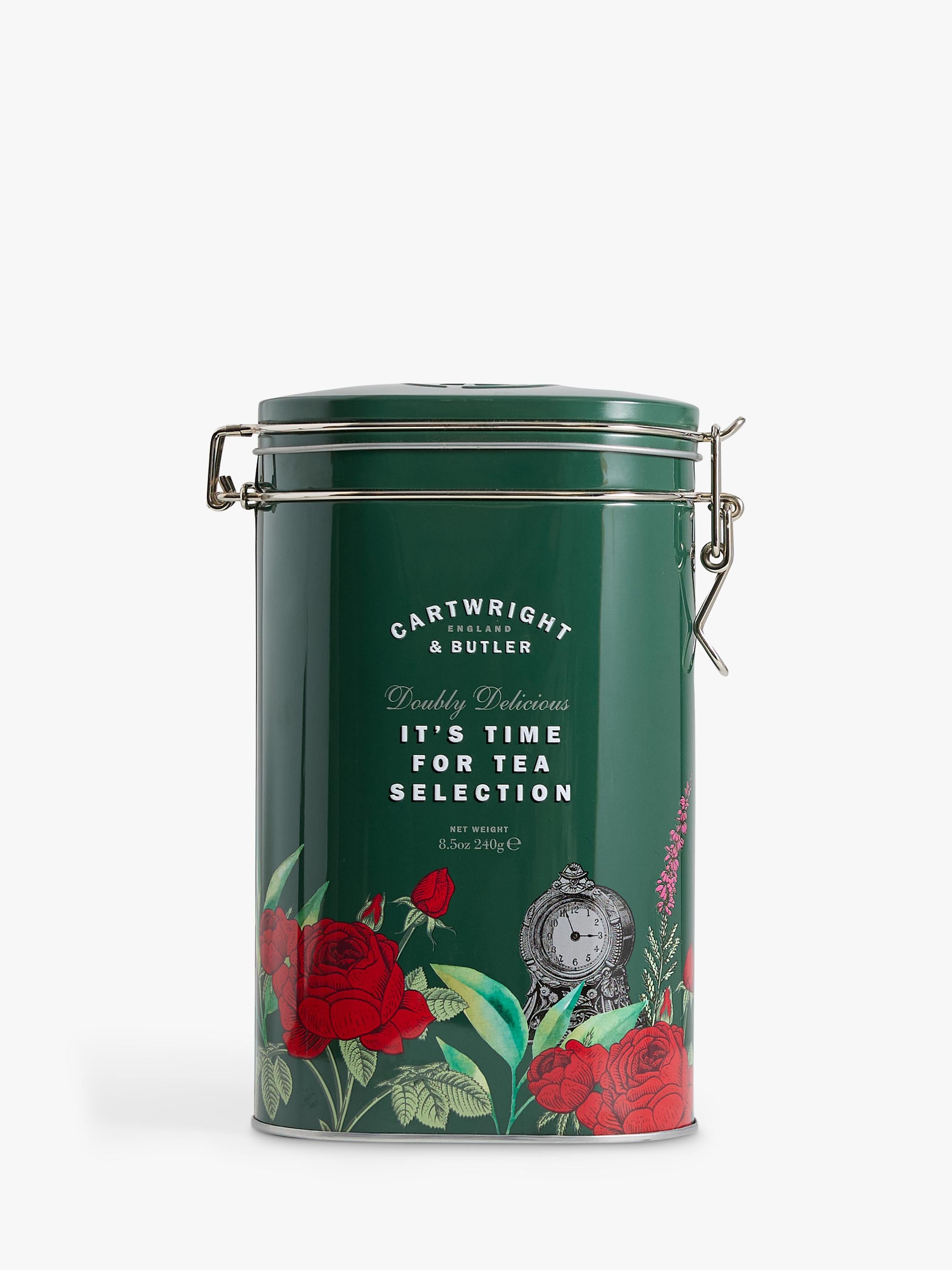 Cartwright & Butler sea salted caramel shortbread and English Breakfast tea gift tin - British product