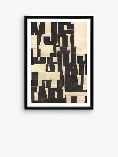 Brookpace Lascelles Type 1 Framed Print and Mount Black Framed Art Print 76 x 56cm