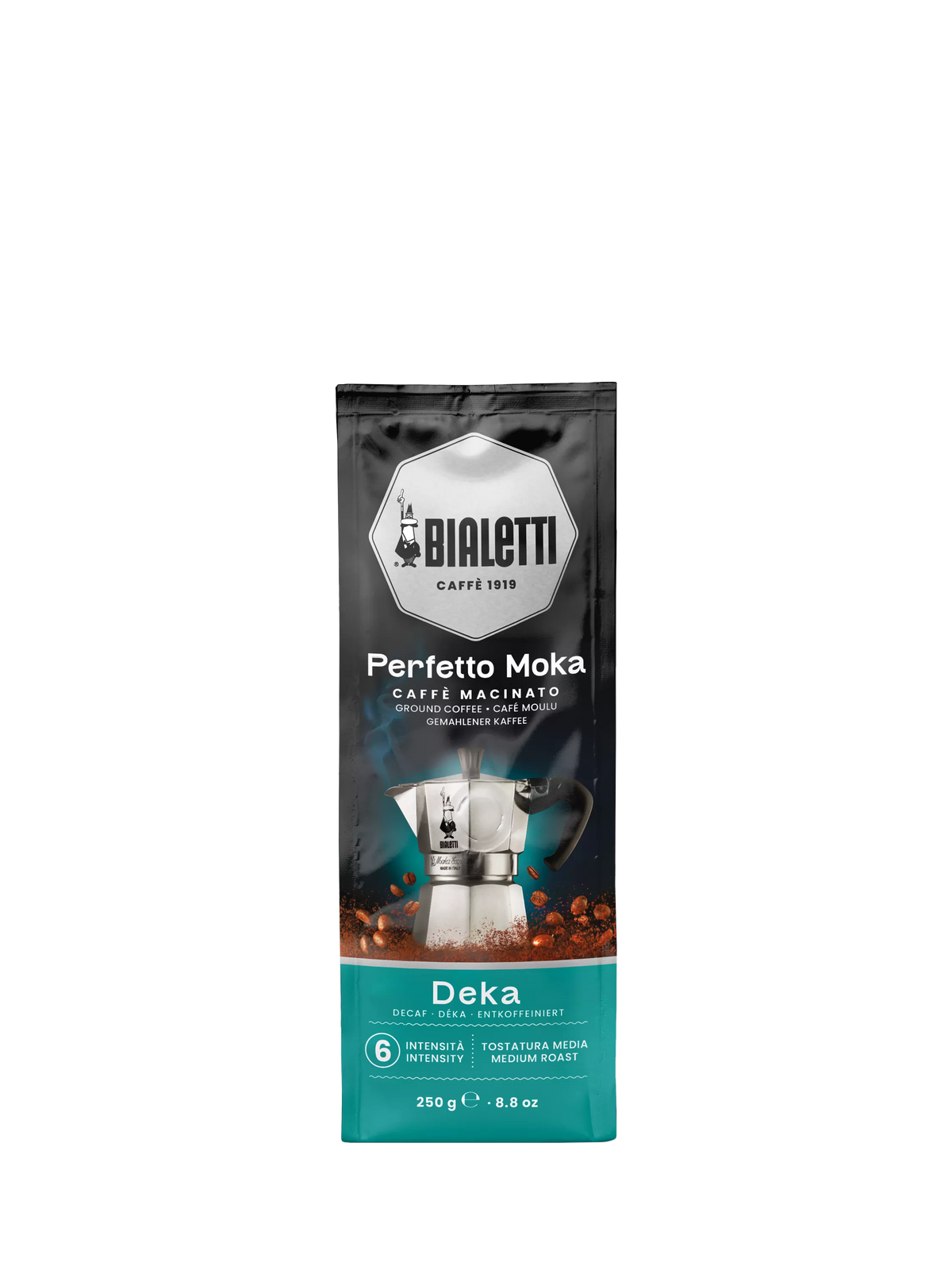 Bialetti decaffeinated ground coffee 250g - British product