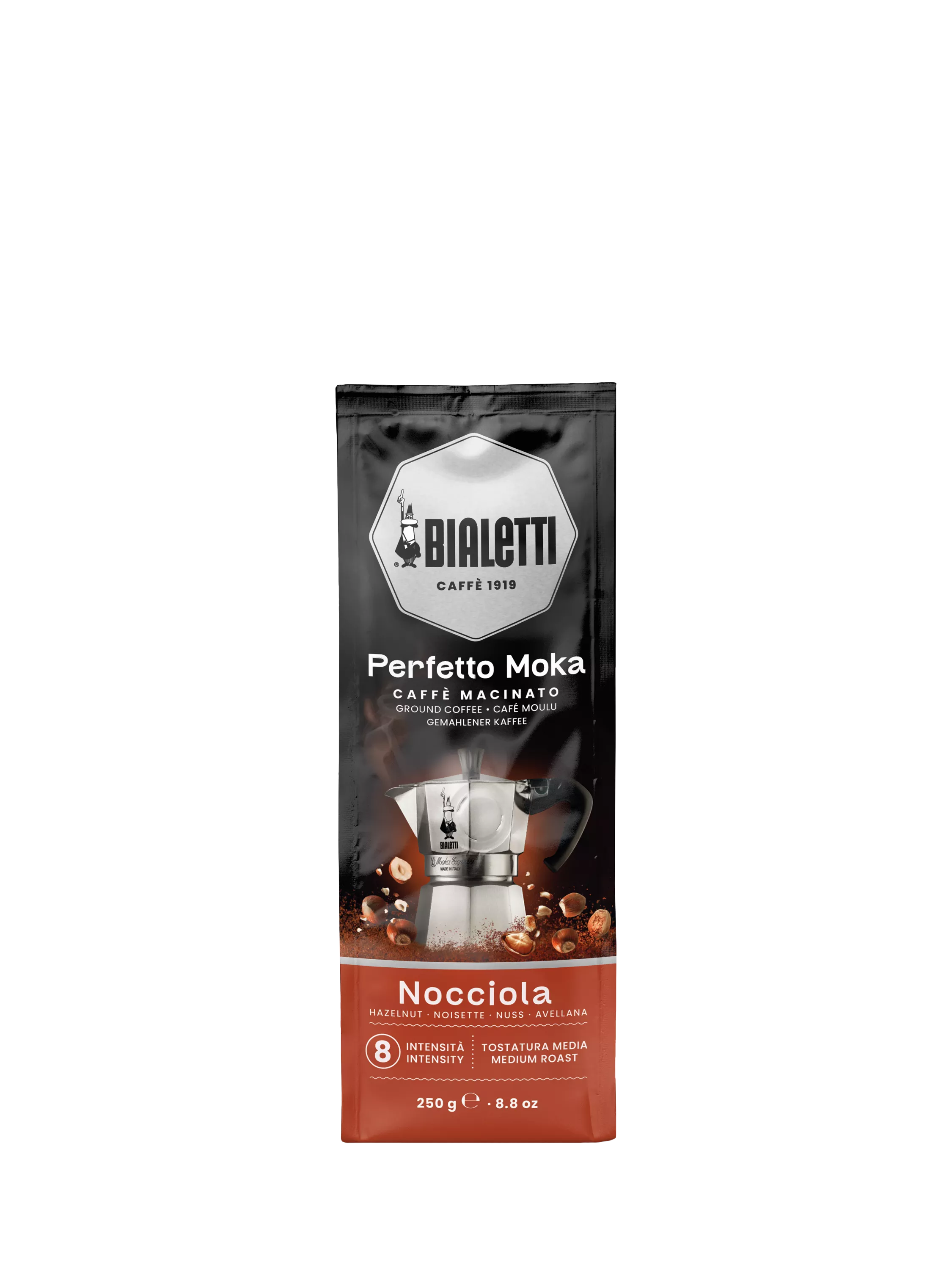 Bialetti hazelnut ground coffee 250g - British product