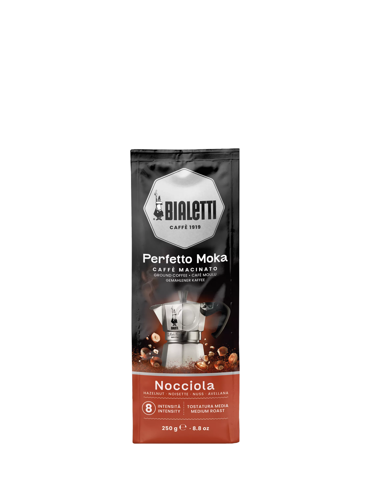 Bialetti hazelnut ground coffee 250g - British product