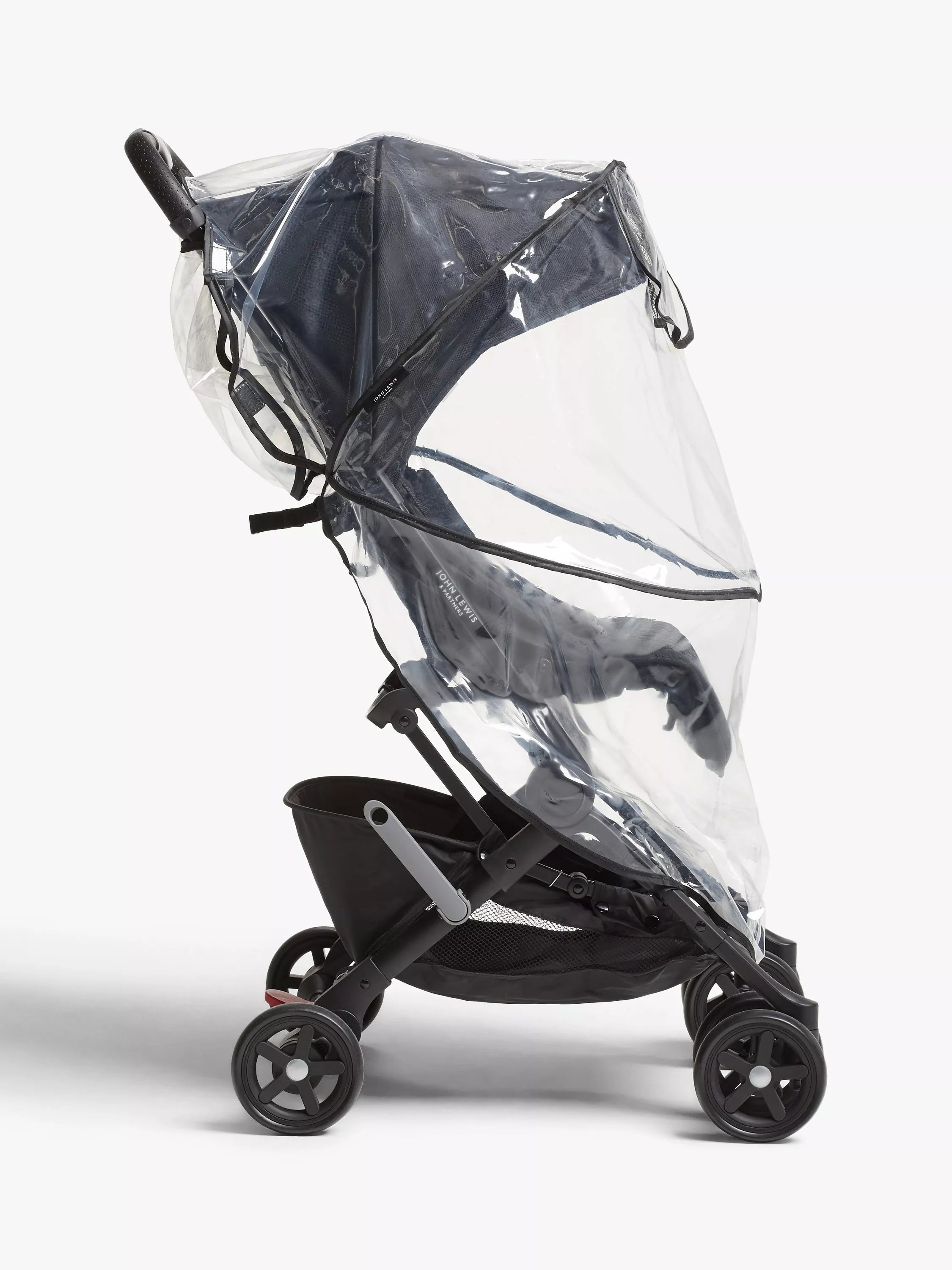 John Lewis universal pushchair raincover in clear, UK version