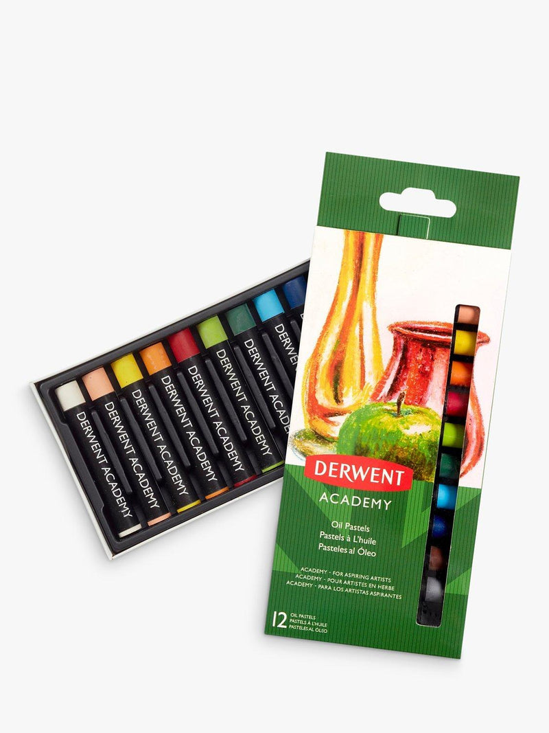 Derwent Academy oil pastels pack of 12 - British product