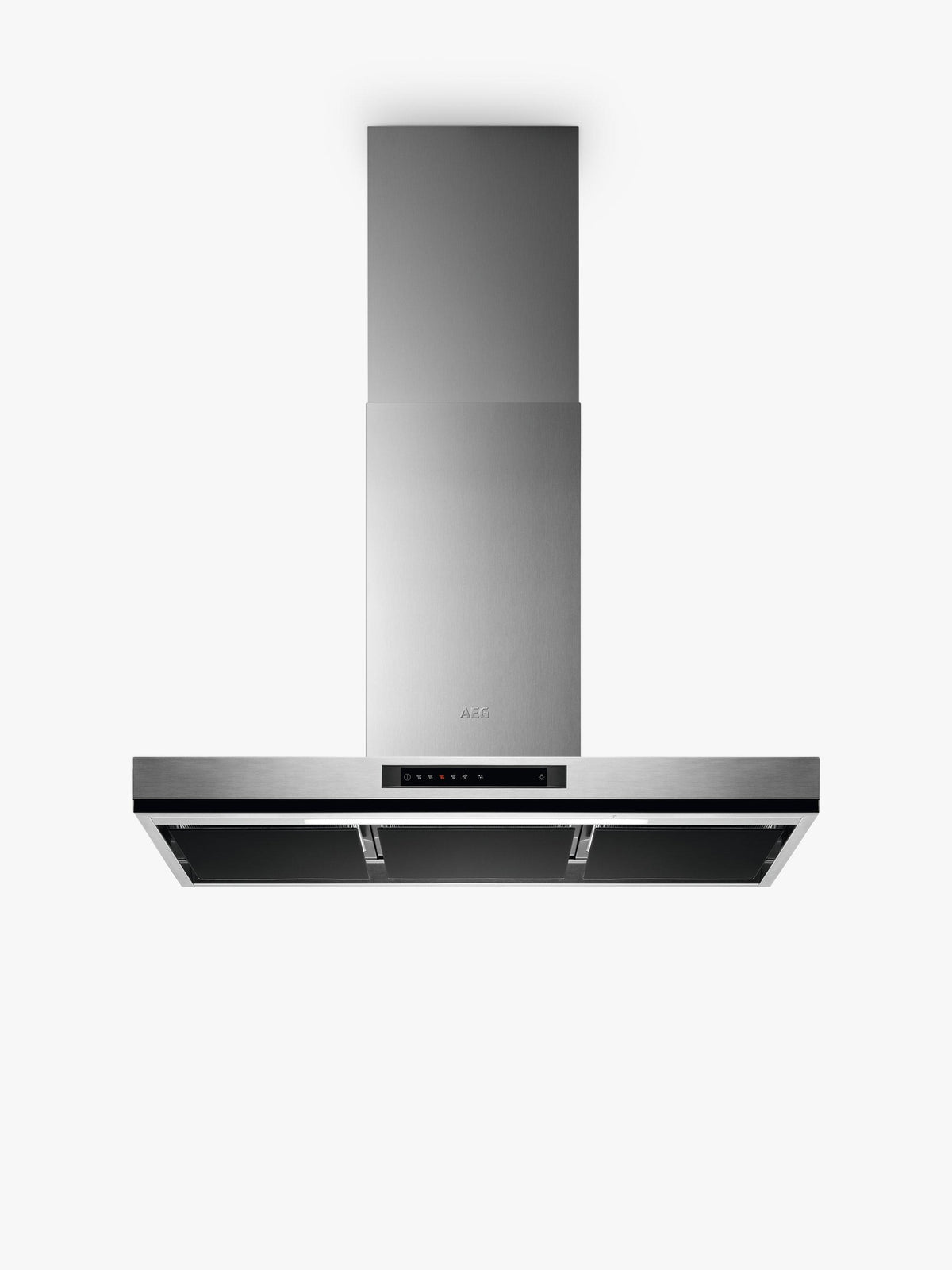 90cm Stainless Steel Chimney Cooker Hood with LED Lighting and Hob2Hood Technology