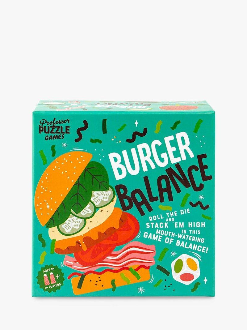 Professor Puzzle burger balance party game, imported from the UK