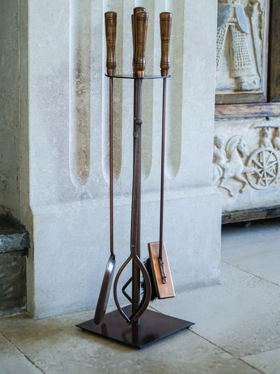 Ivyline Antique Copper Fireside Set 4 Piece