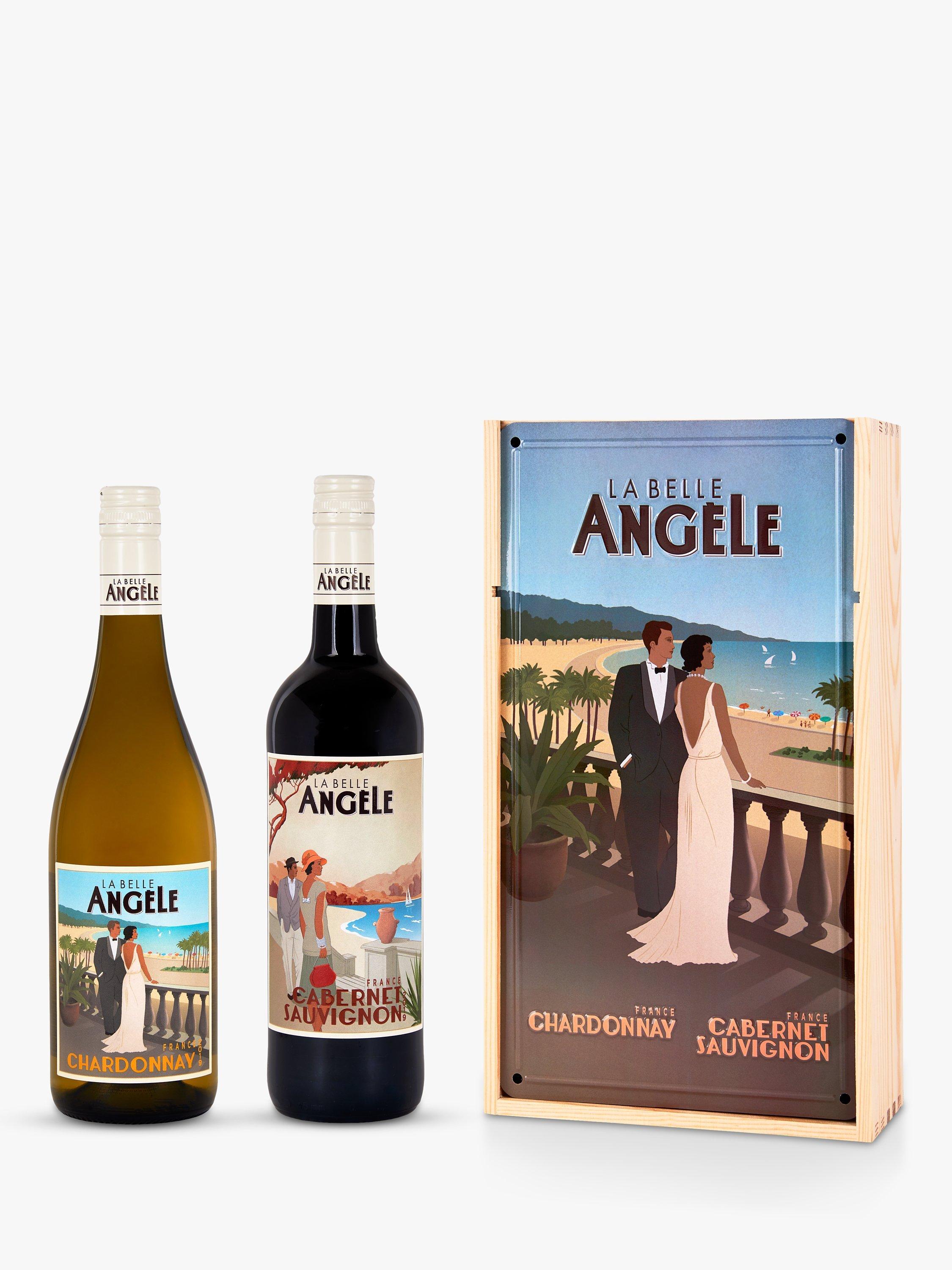 La Belle Angèle wine duo with Chardonnay and Cabernet Sauvignon 2x 75cl, UK version