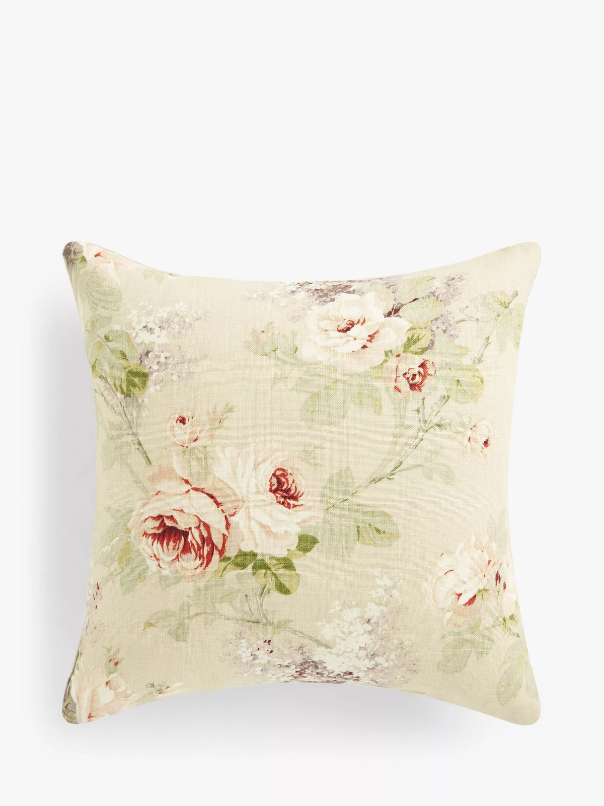Sanderson vintage floral cushion in Biscuit color (British brand)