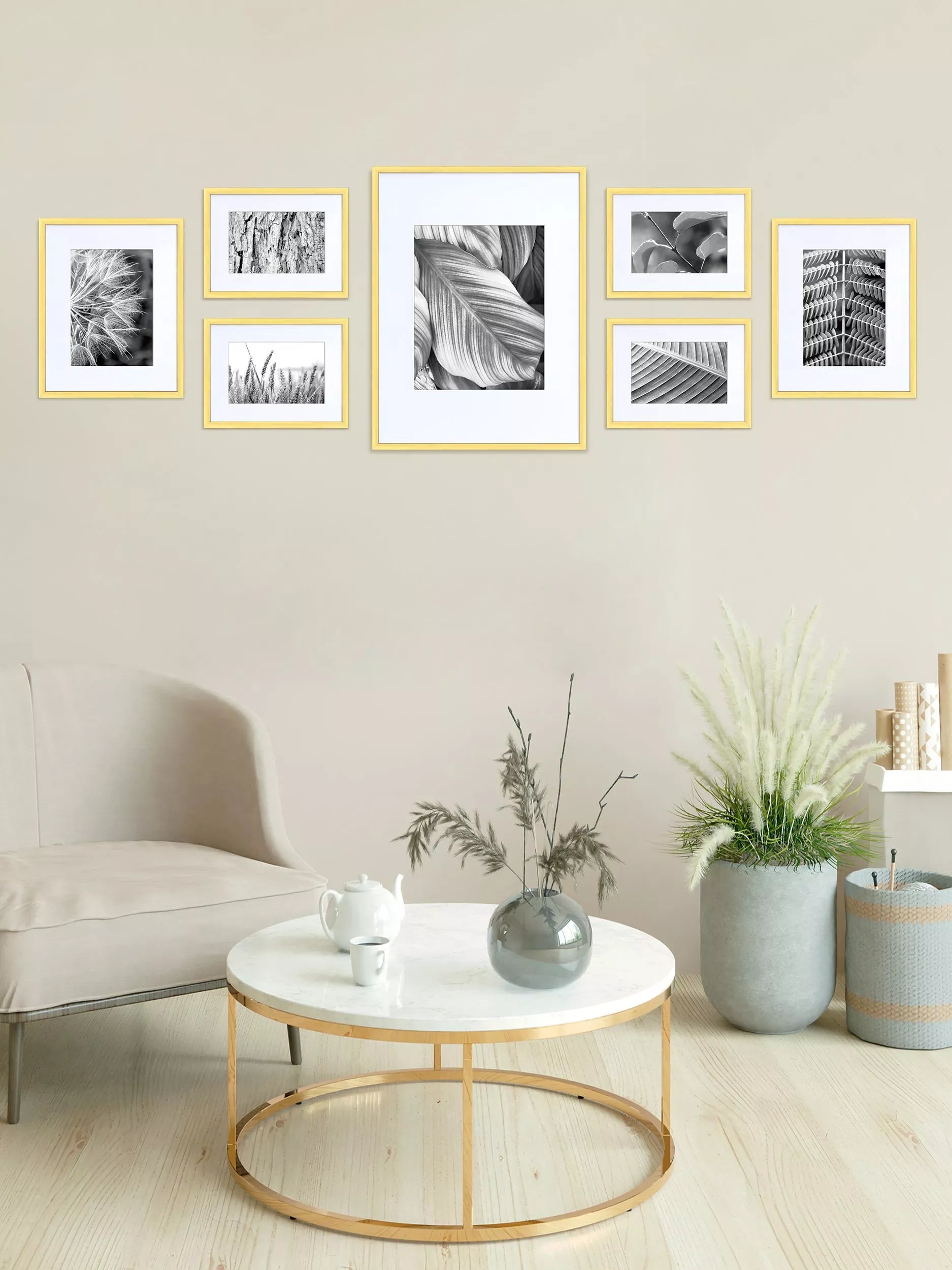 nielsen aluminium multi-aperture photo frames set of 7, imported from the UK