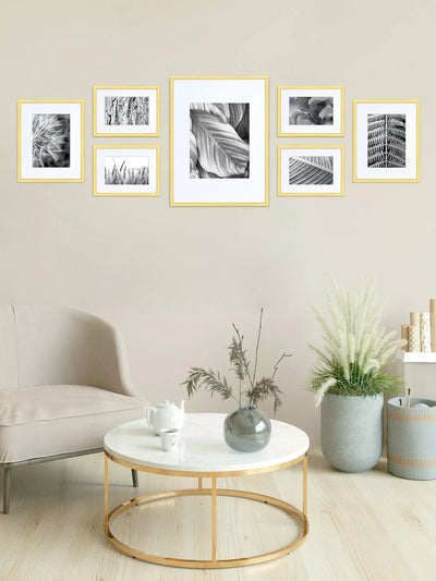 nielsen Aluminium Multi-aperture Photo Frames Set of 7