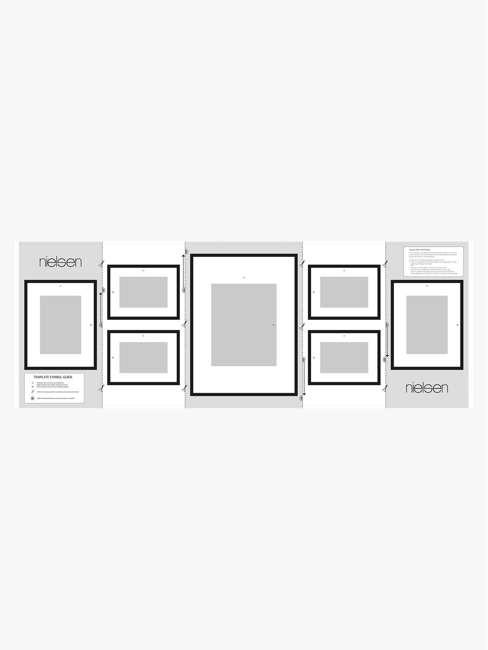 nielsen aluminium multi-aperture photo frames set of 7, imported from the UK