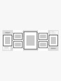 nielsen aluminium multi-aperture photo frames set of 7, imported from the UK