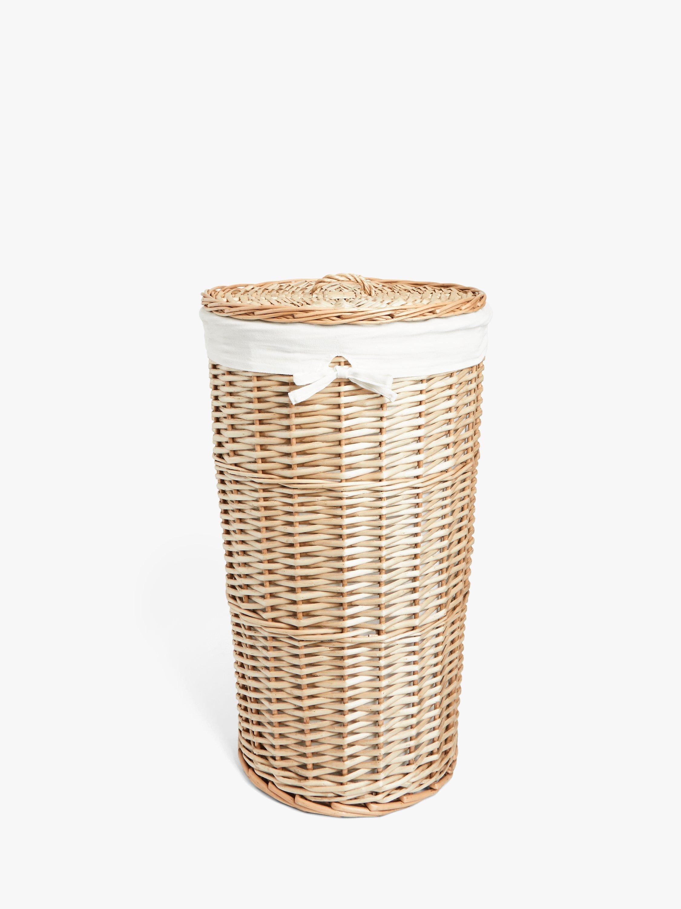 Willow Round Laundry Basket with Cotton Liner