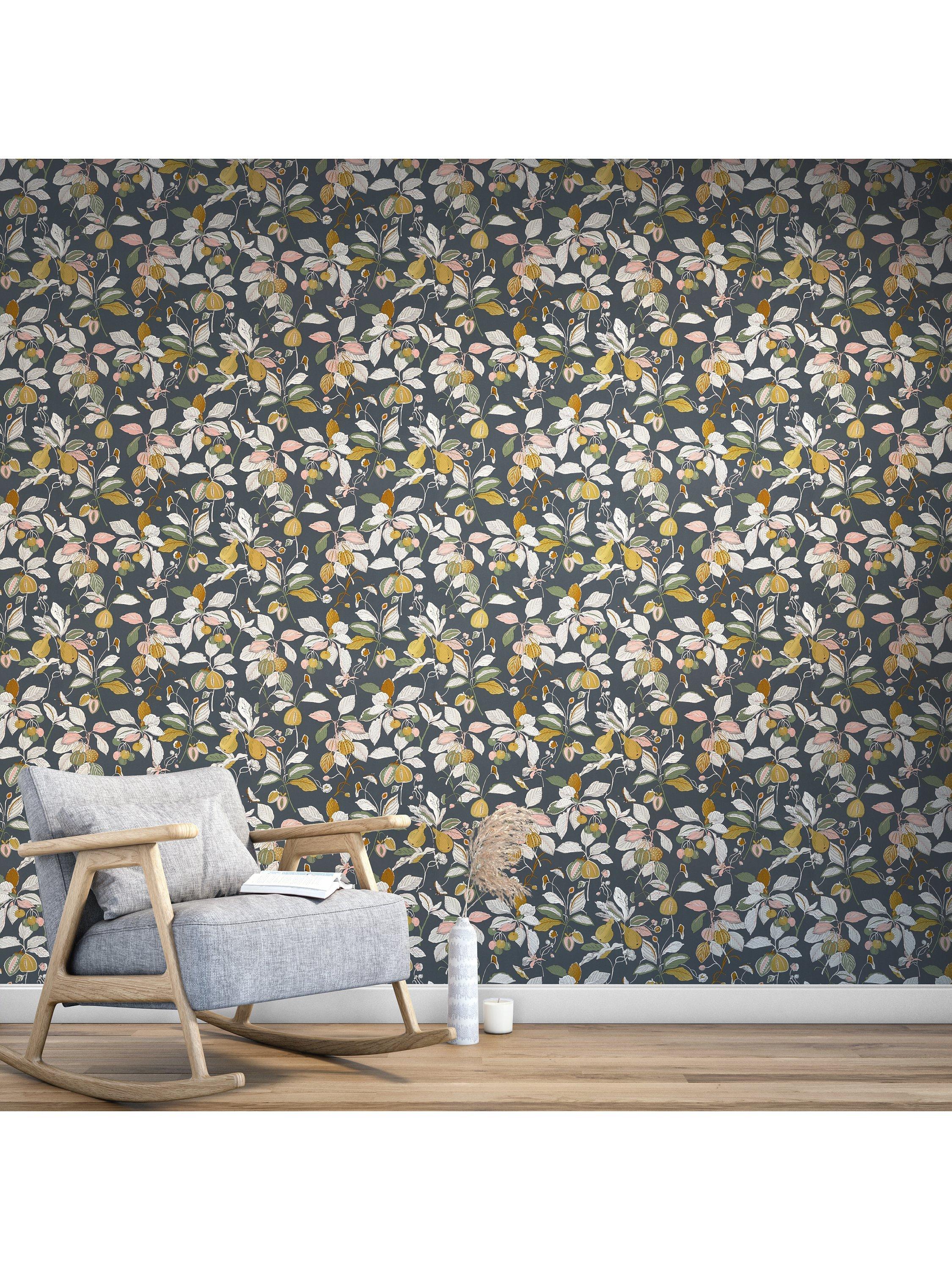 John Lewis Edith leaves and fruit print wallpaper, UK version