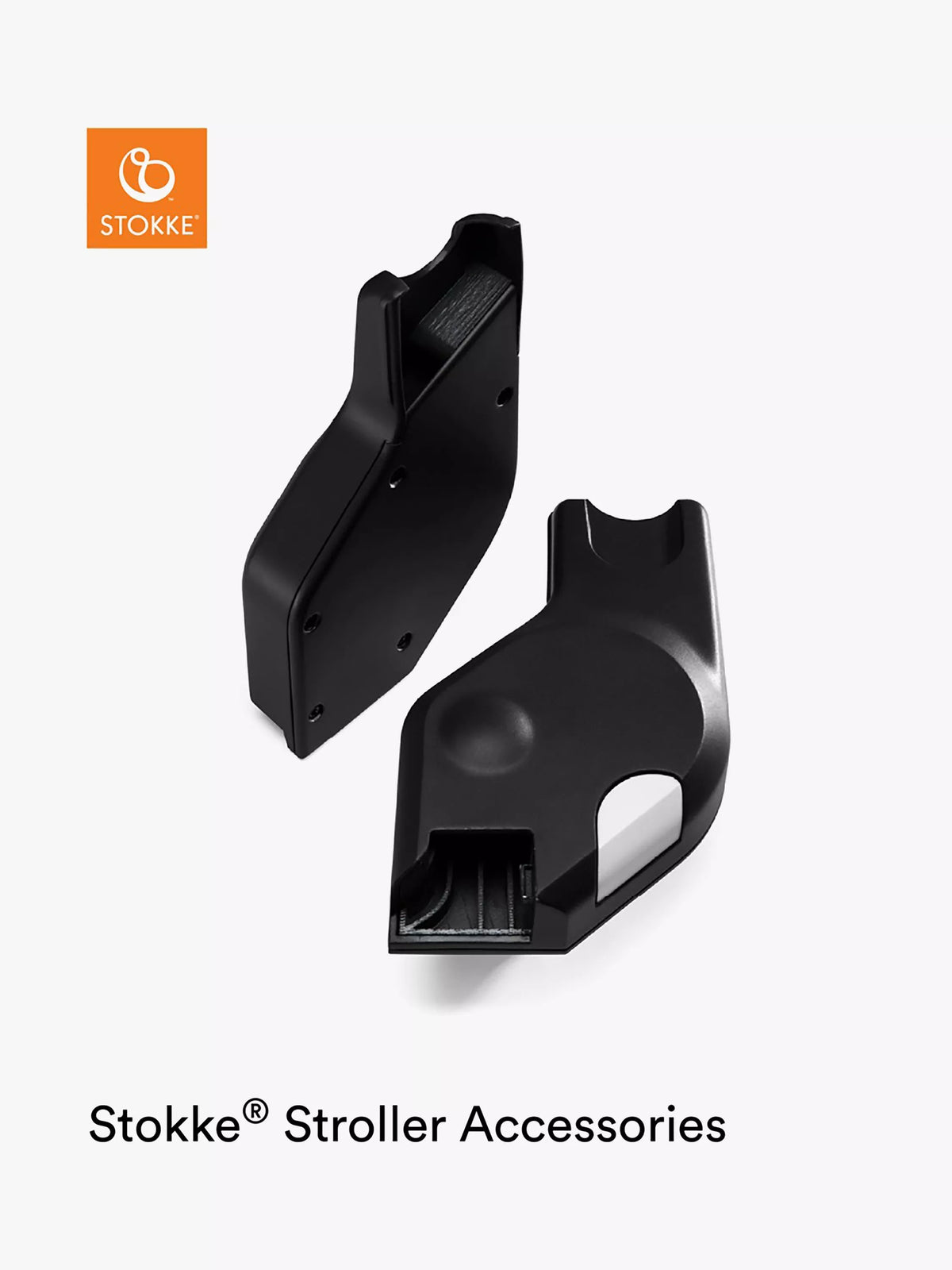 Stokke car seat adapters for strollers in black (British brand)