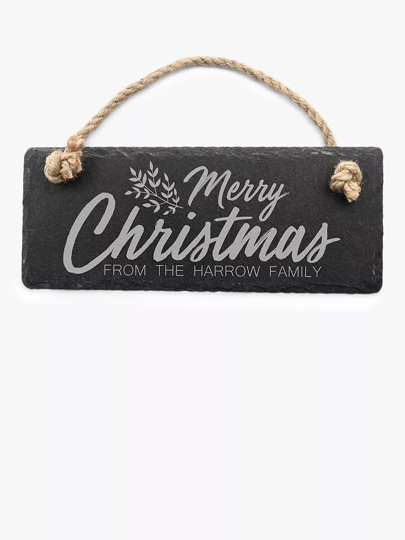 Treat Republic personalised Christmas slate sign (British brand)