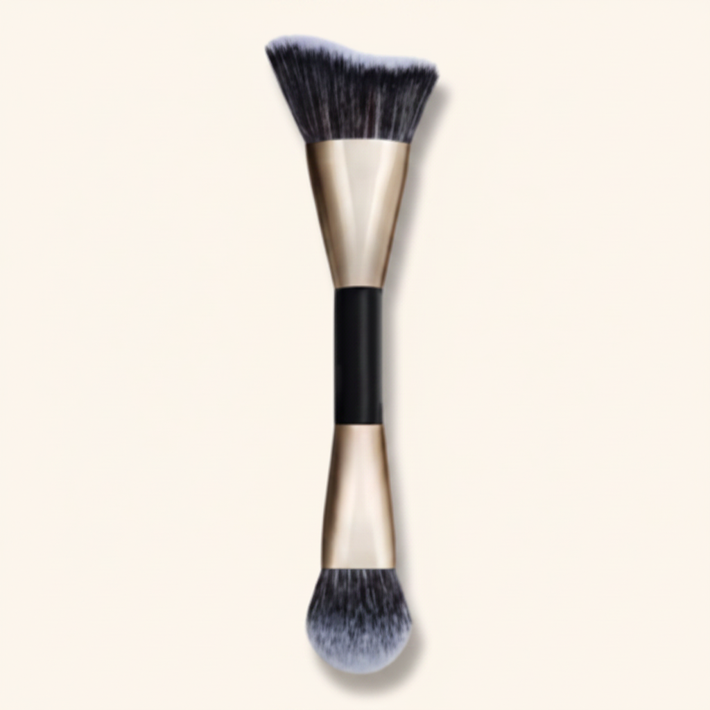 No7 Radiance Duo Dual-Ended Blush and Bronze Brush, imported from the UK