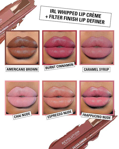 Revolution Lip Definer Americano Brown, imported from the UK