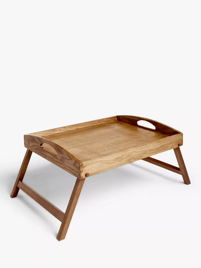 Oak Wood Folding Bed Tray 65cm Natural