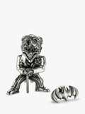 Royal Selangor Mini The Joker Figurine And Batman Lapel Pin Set