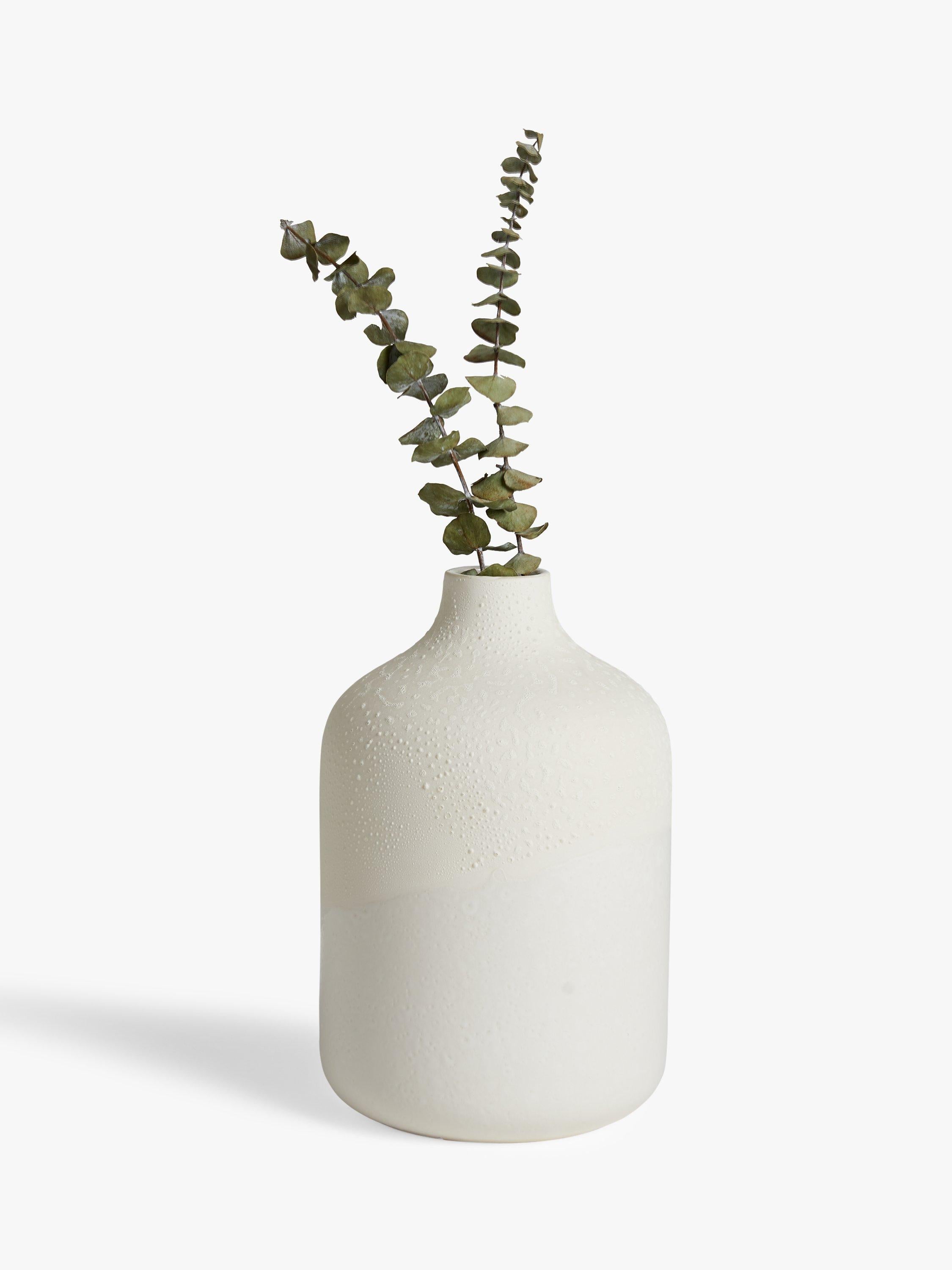 John Lewis Bilha neutral earthenware vase H24.5cm, UK version