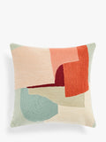 John Lewis collage blocks multi-colored cushion, UK version