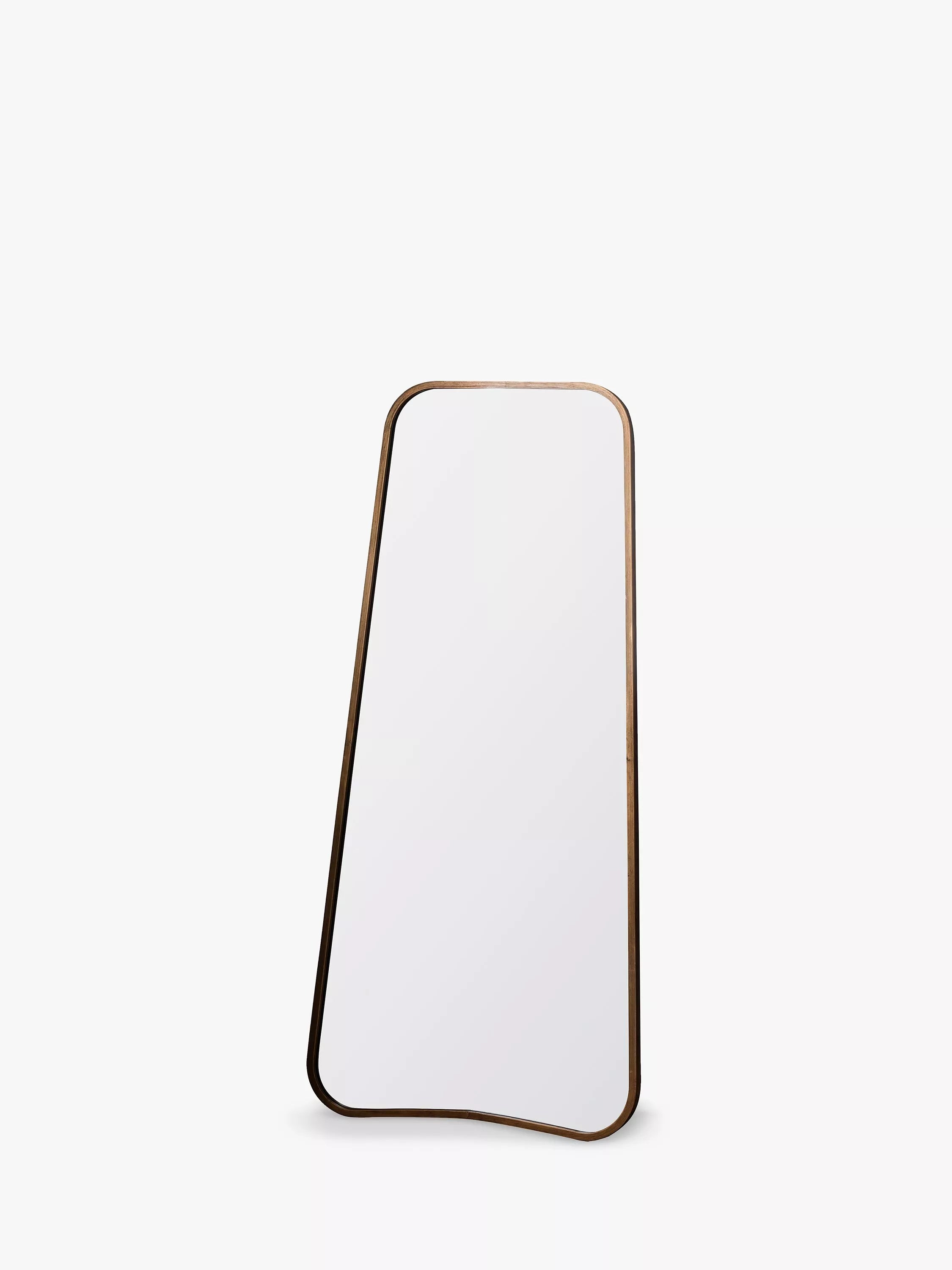Kurva curved metal corners leaner mirror 123 x 56.5cm, UK version