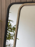 Kurva curved metal corners leaner mirror 123 x 56.5cm, UK version