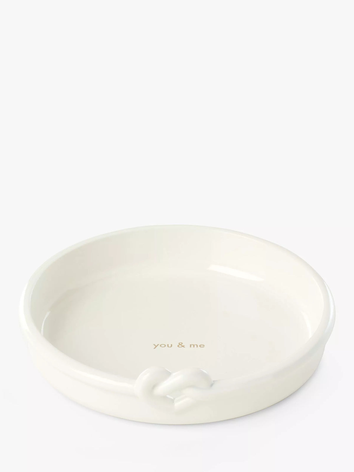 kate spade new york heart knot ring dish with 'you & me' message, UK version