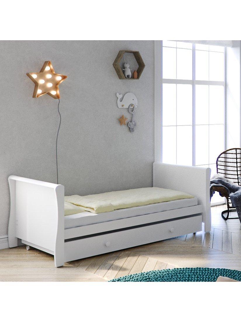 Little Acorns white cot bed drawer, UK version
