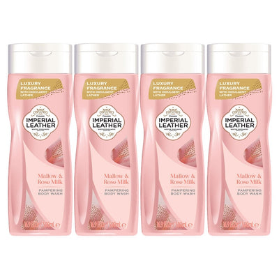 Imperial Leather Pampering Body Wash with Mallow Rose Milk 4 x 500ml