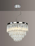 Art-Deco Crystal Chandelier Ceiling Light with Adjustable Height