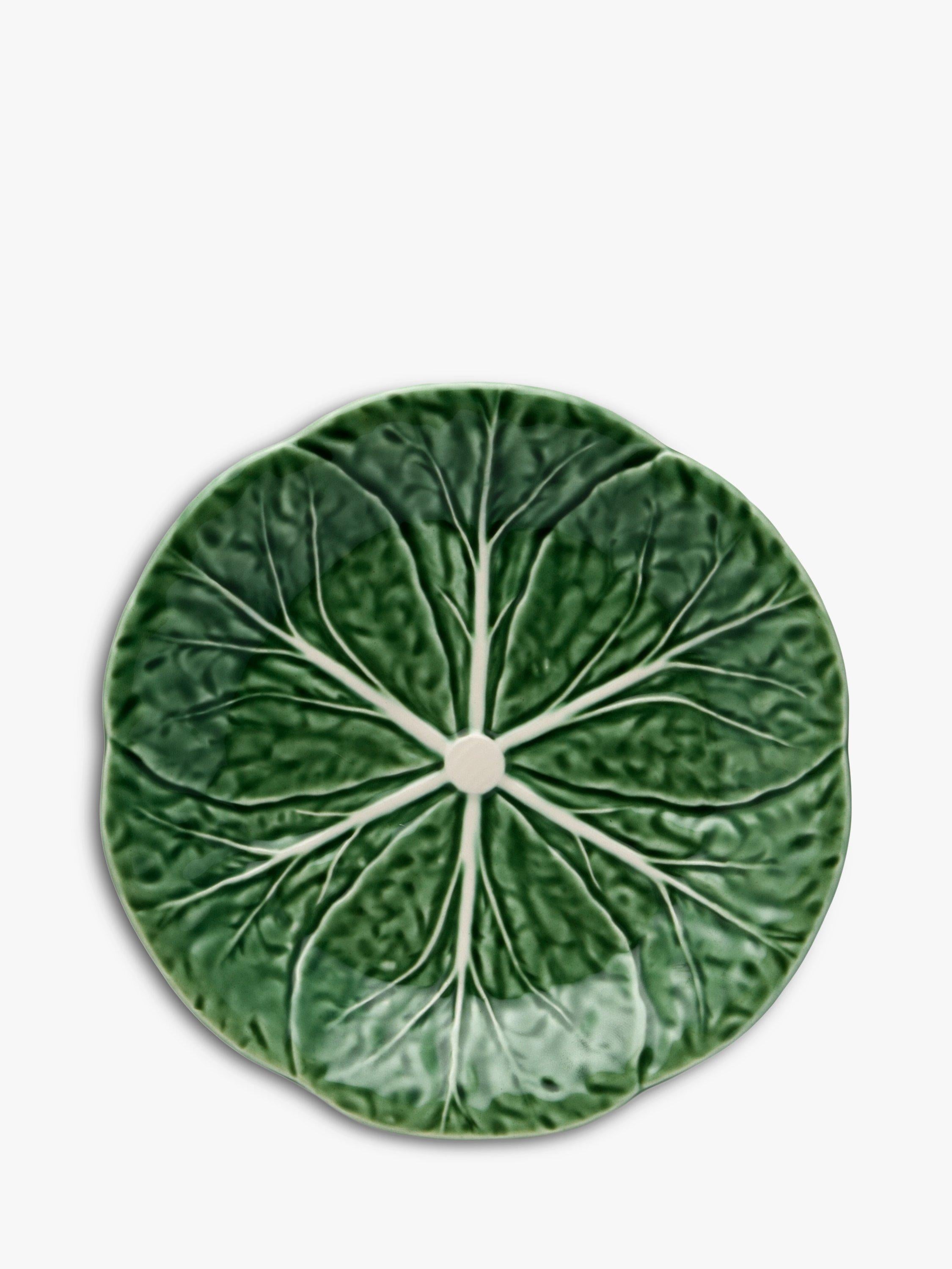 Bordallo Pinheiro cabbage earthenware side plate green 19cm - British product