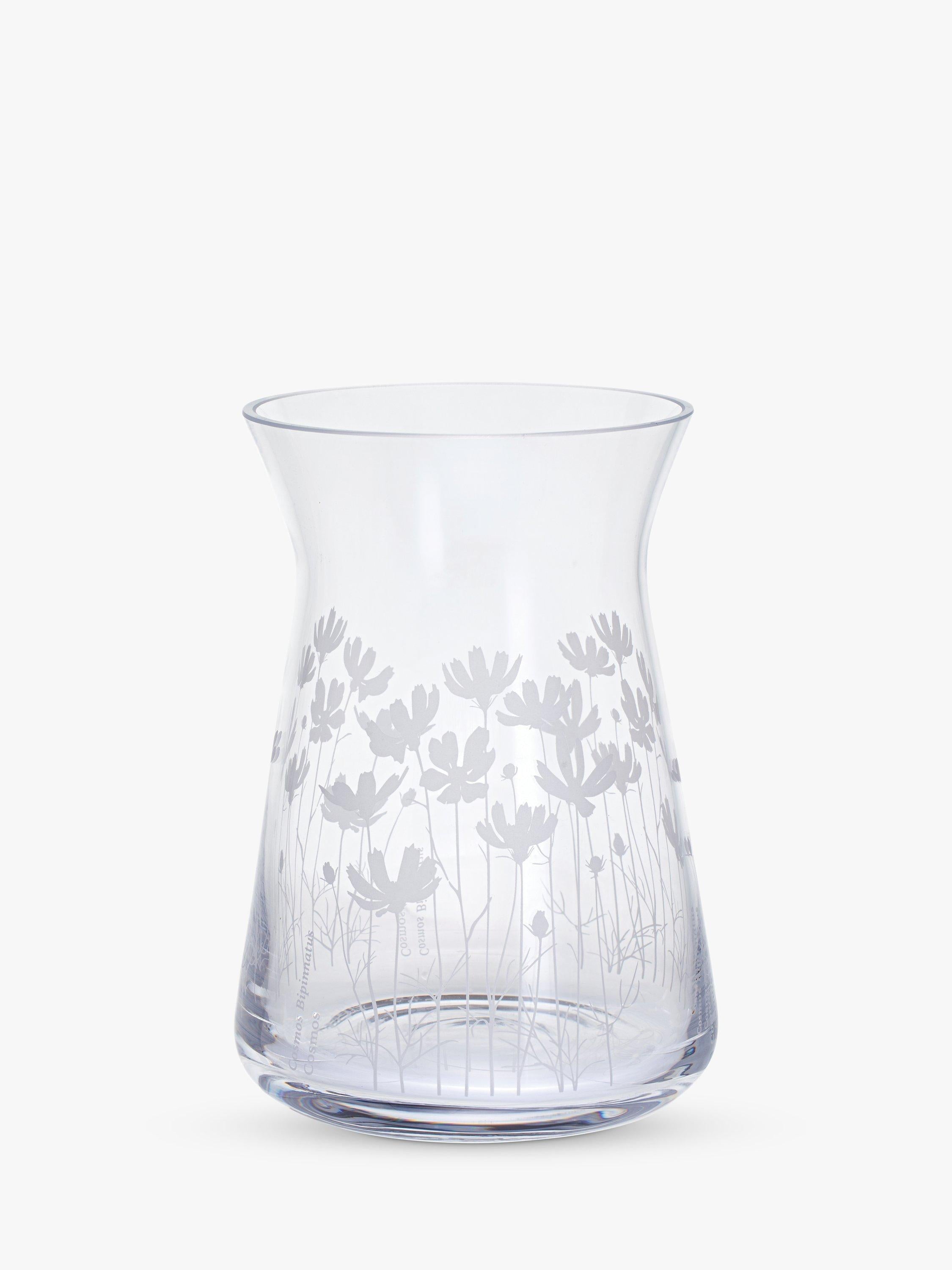 Dartington Crystal Bloom Cosmos clear vase H21cm - British product