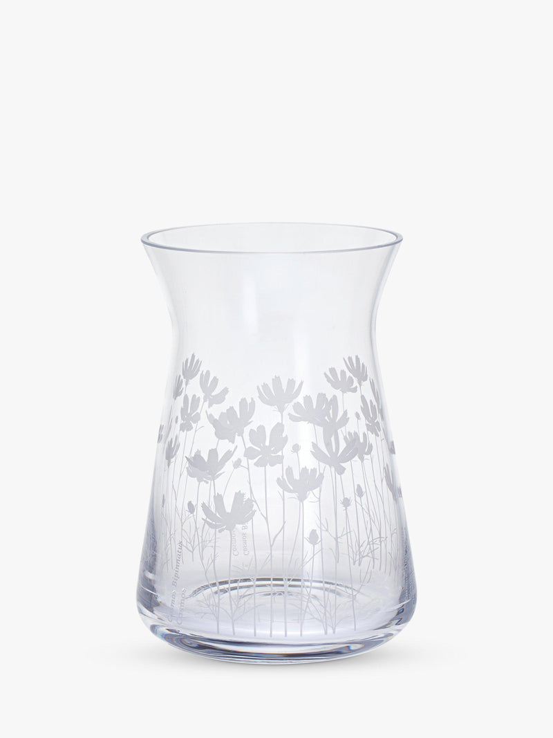 Dartington Crystal Bloom Cosmos clear vase H21cm - British product