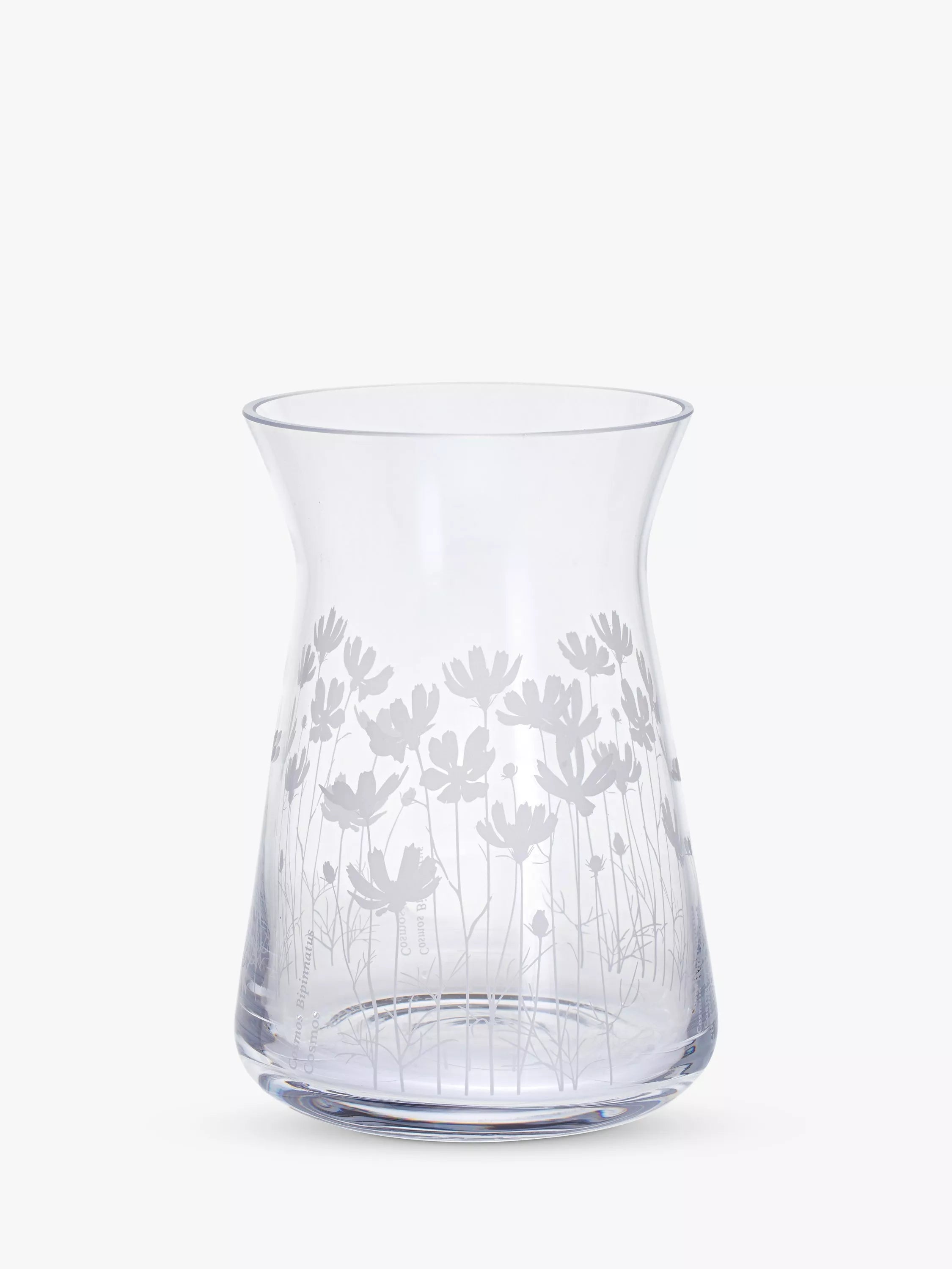 Dartington Crystal Bloom Cosmos clear vase H21cm - British product