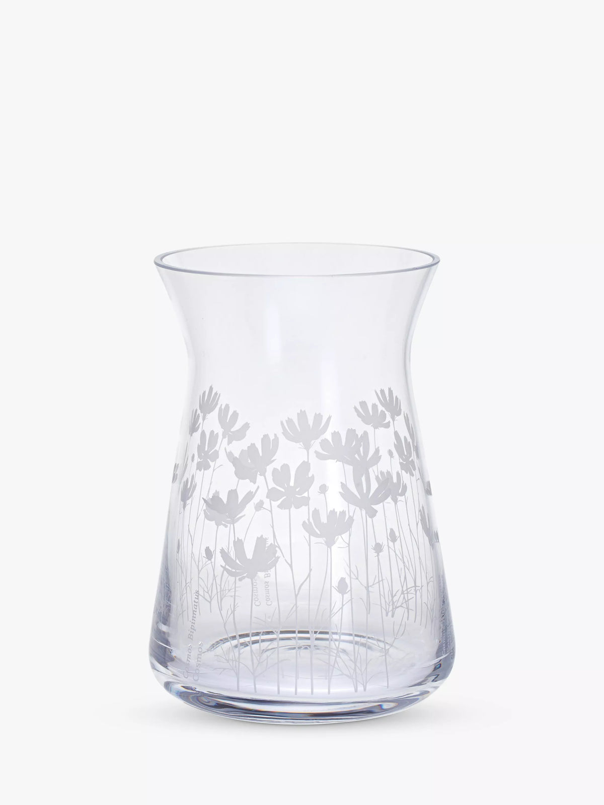 Dartington Crystal Bloom Cosmos clear vase H21cm - British product