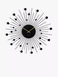 Acctim sunburst-style metal analogue quartz wall clock 50cm - British product