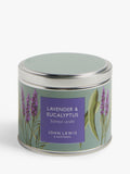 John Lewis lavender and eucalyptus scented candle in a tin, 225g, UK version