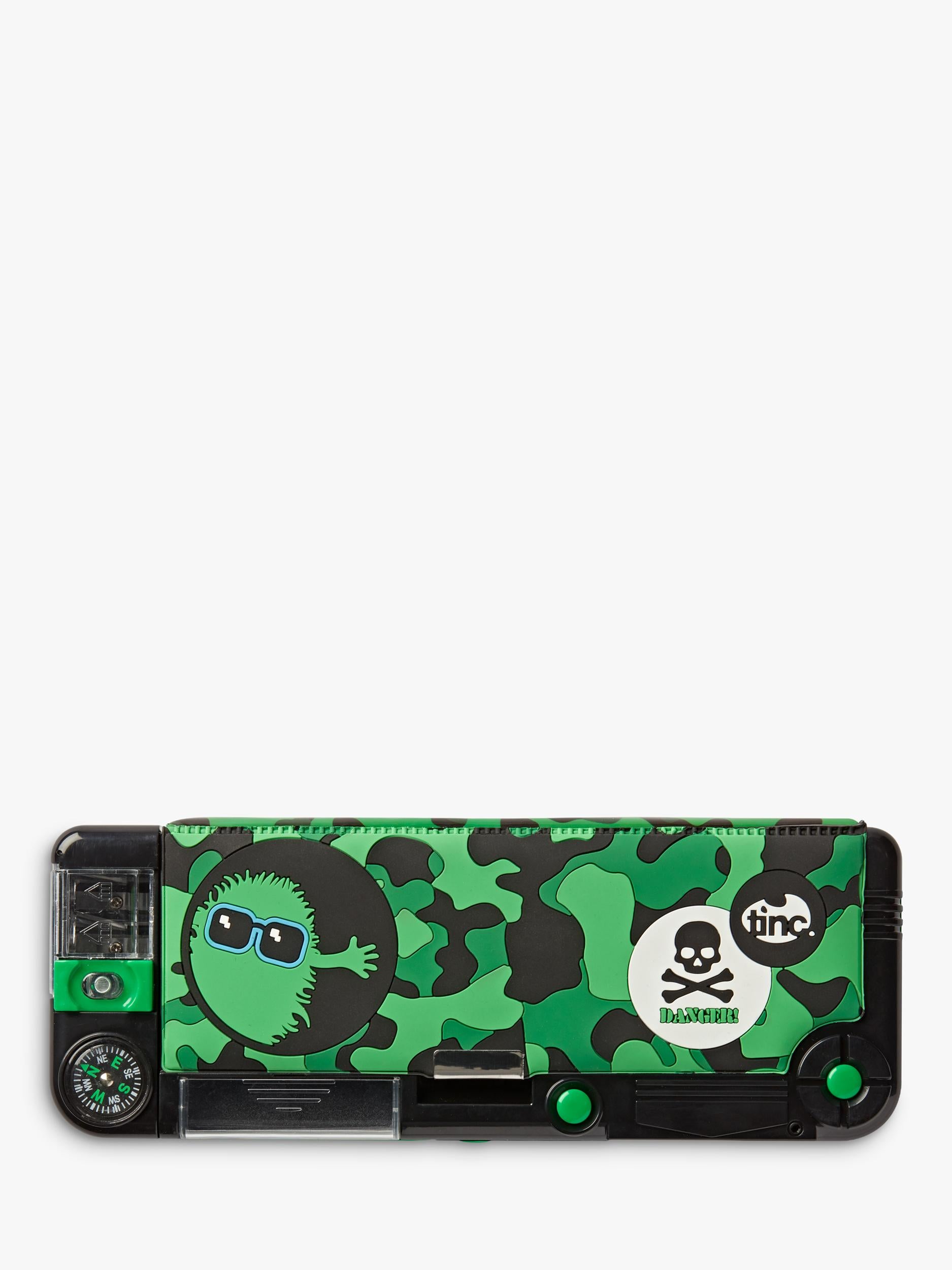 Tinc camouflage snap compartment pencil case (British brand)