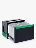 Carron Phoenix Linea 332 Under Counter 3 Section Pull-Out Kitchen Waste Bin, 32L - McGrocer