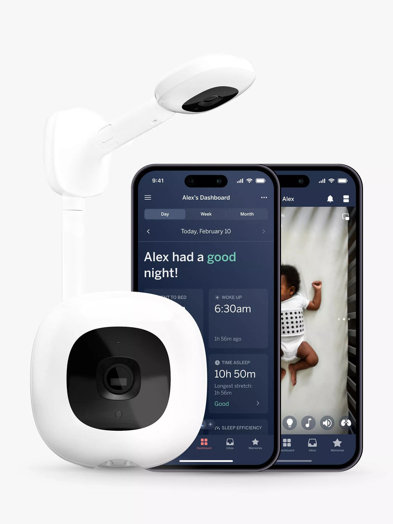Nanit Pro smart baby monitor and wall mount, imported from the UK
