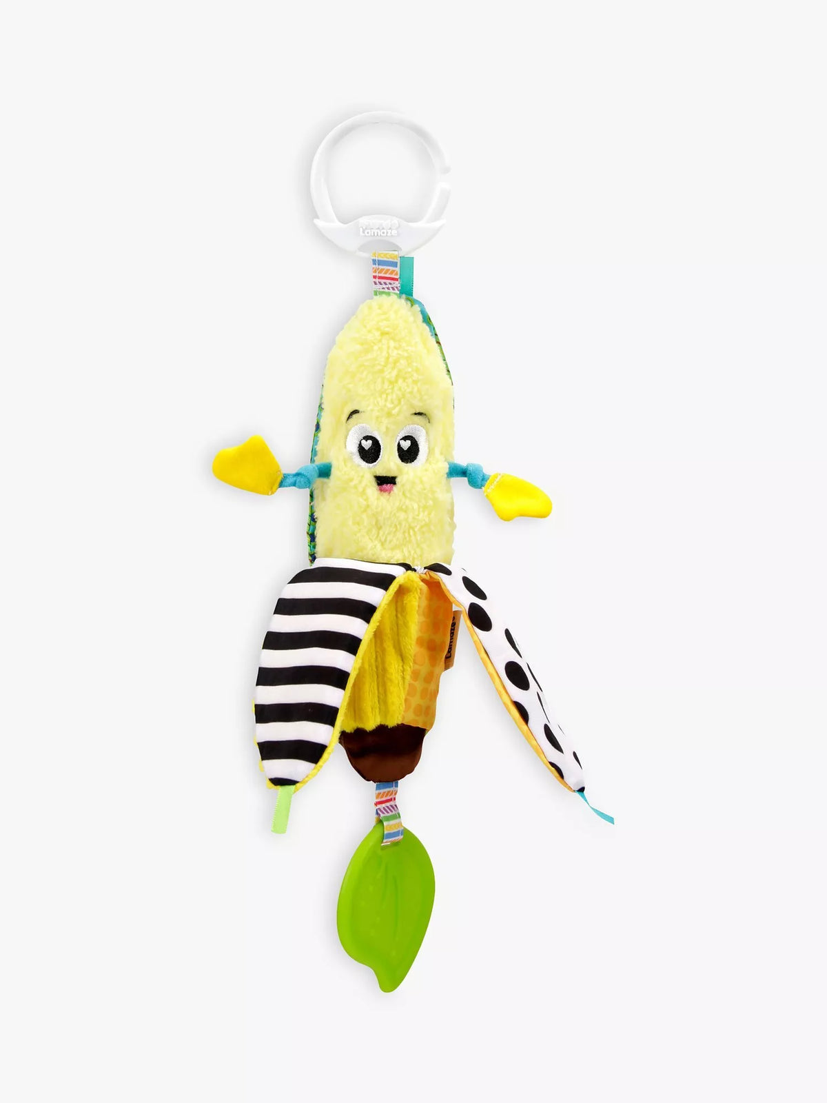 Lamaze banana activity toy with on-the-go clip, UK version