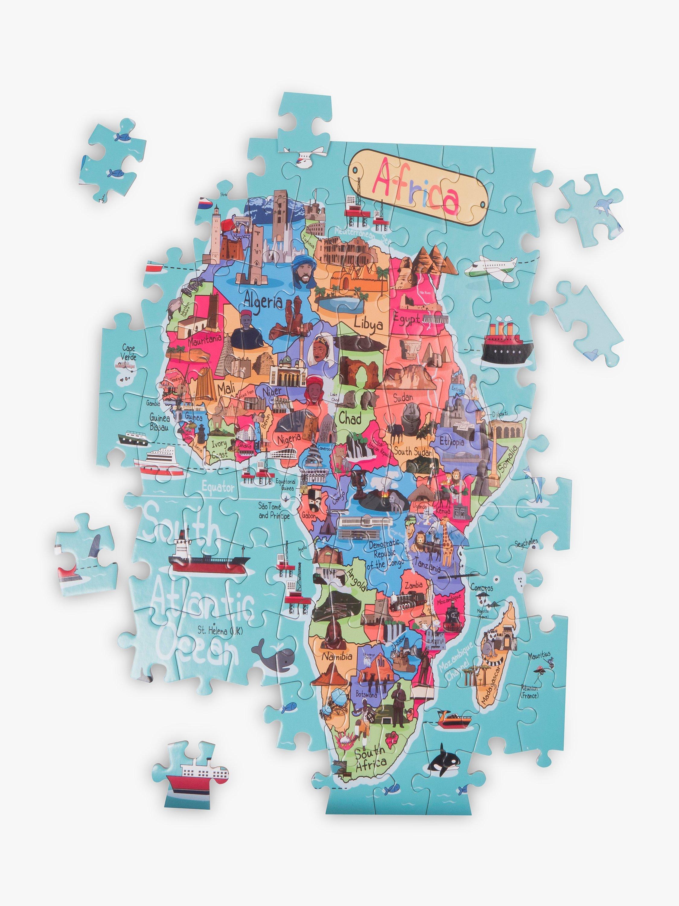 Very Puzzled Africa map jigsaw puzzle with 100 pieces (British brand)