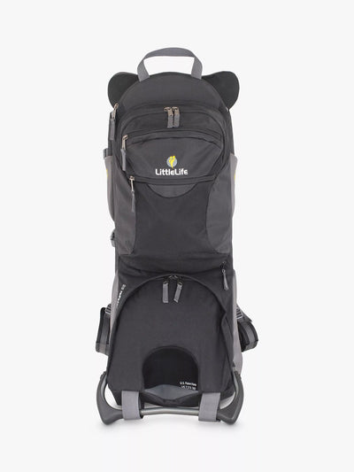 Child Back Carrier with Adjustable Mesh Back and Sun Shade, S5 Black