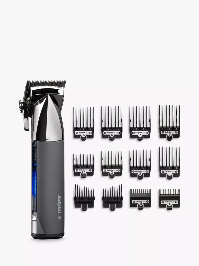 BaByliss Super X-Metal Series Cordless Hair Clipper, Grey - British product
