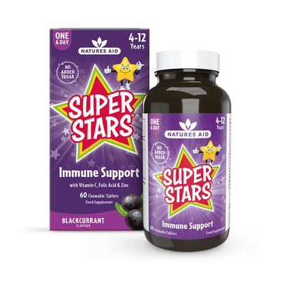 Natures Aid Super Stars Immune Support Chewable Tablets 60